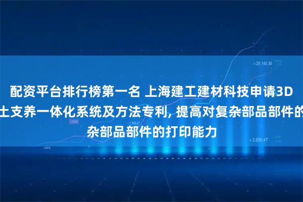 配资平台排行榜第一名 上海建工建材科技申请3D打印混凝土支养一体化系统及方法专利, 提高对复杂部品部件的打印能力